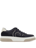 Ferragamo Leather Suede-Detail Sneakers
