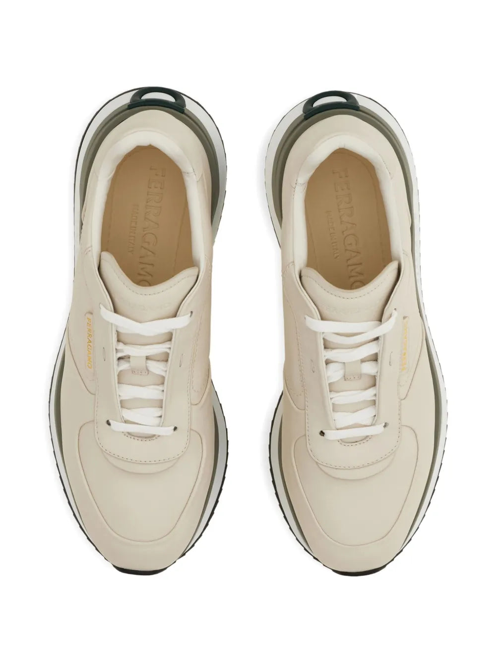 Ferragamo Gancini-Detail Low-Top Sneakers