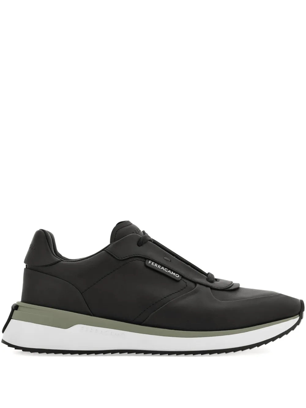 Ferragamo Lace-Up Leather Low-Top Sneakers