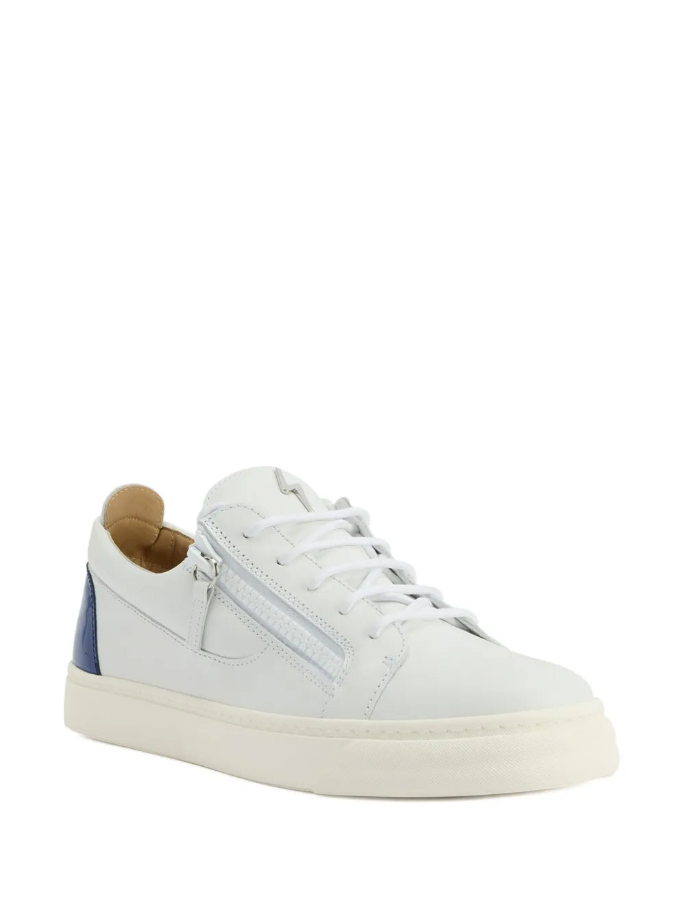 Giuseppe Zanotti Frankie Zip-Detail Leather Trainers