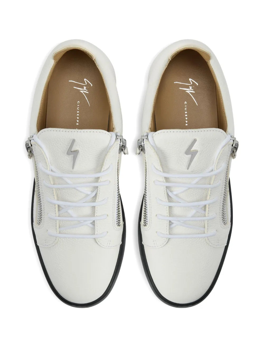 Giuseppe Zanotti Zip-Detail Leather Low-Top Sneakers