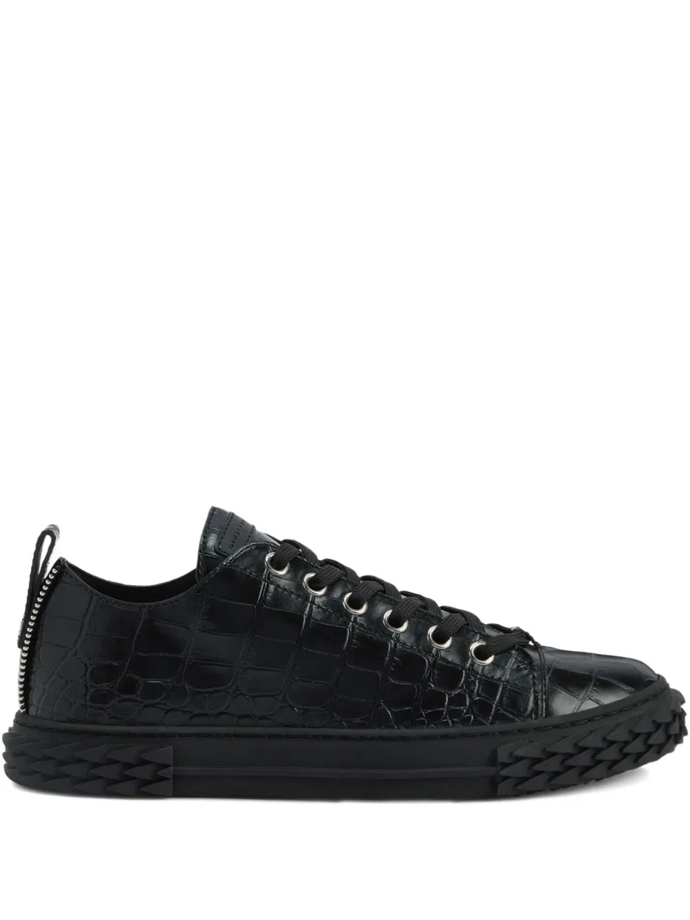Giuseppe Zanotti Blabber Crocodile-Effect Lace-Up Sneakers