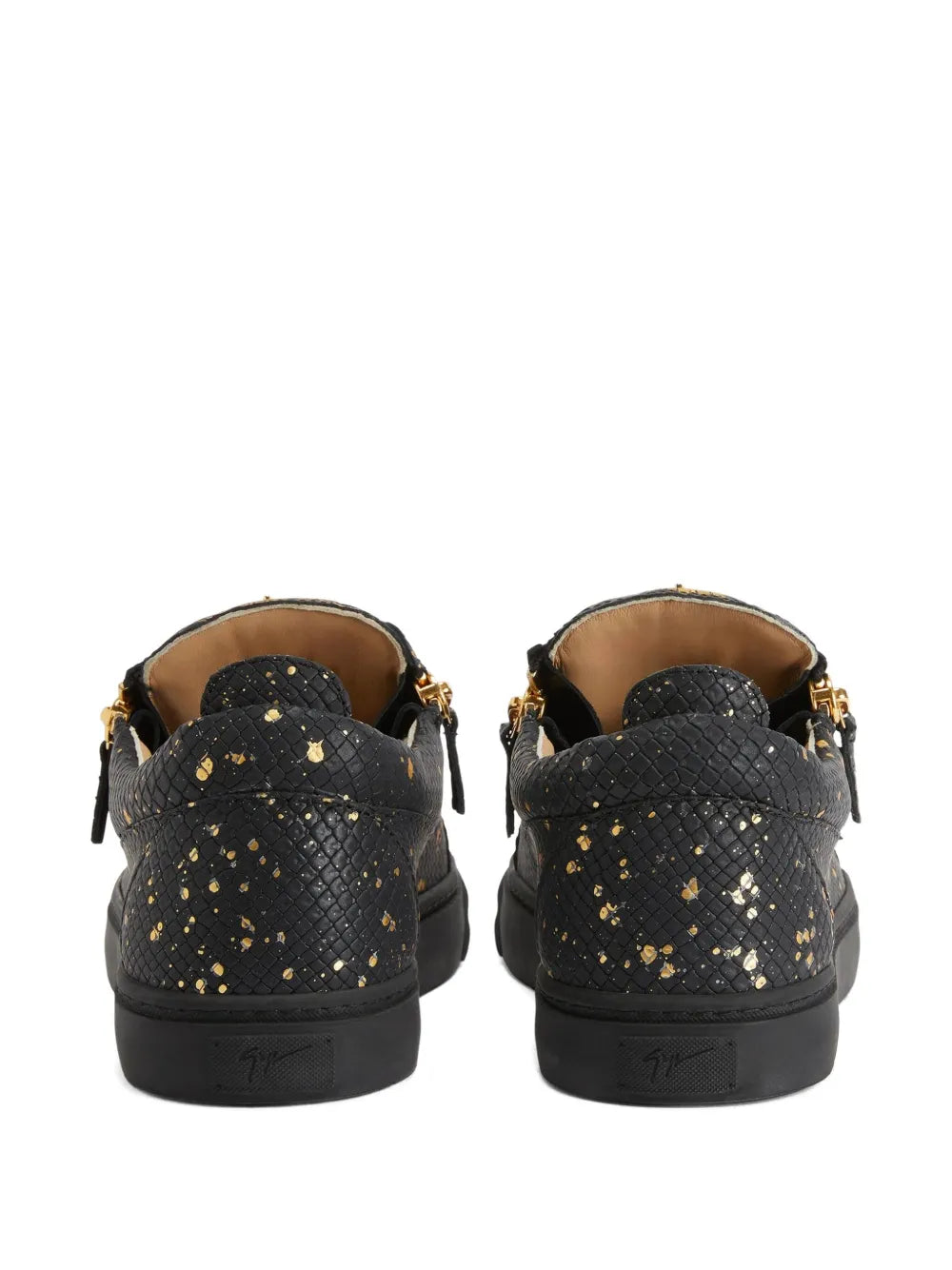 Giuseppe Zanotti Frankie Snakeskin-Print Zip Sneakers