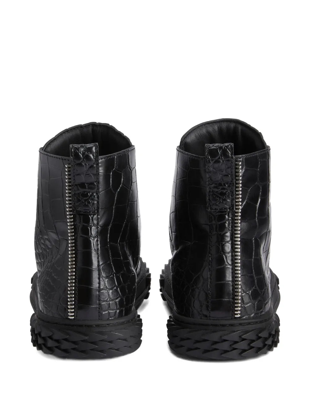 Giuseppe Zanotti Blabber Crocodile-Effect Lace-Up Sneakers