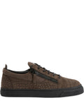 Giuseppe Zanotti Frankie Crocodile-Effect Zip Sneakers
