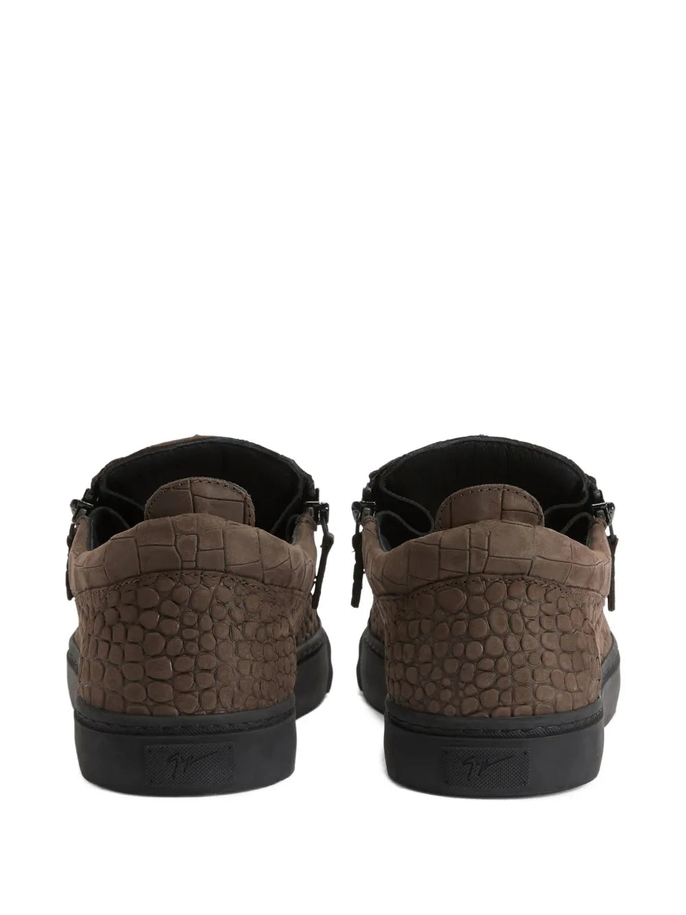 Giuseppe Zanotti Frankie Crocodile-Effect Zip Sneakers