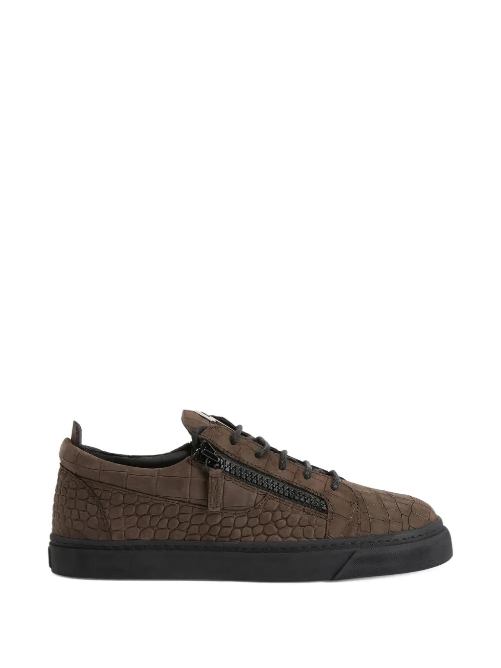 Giuseppe Zanotti Frankie Crocodile-Effect Zip Sneakers