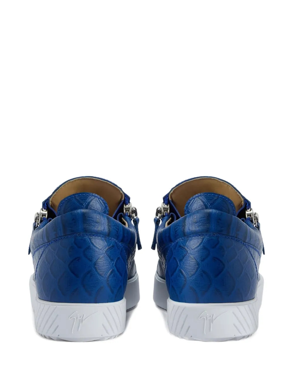 Giuseppe Zanotti Frankie Crocodile-Effect Zip Sneakers