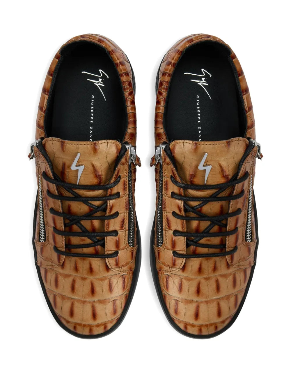 Giuseppe Zanotti Frankie Crocodile-Effect Sneakers