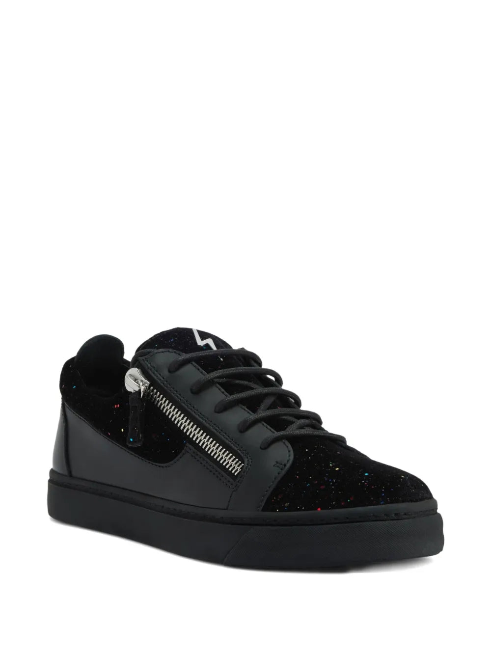 Giuseppe Zanotti Zip-Detail Glitter Low-Top Sneakers