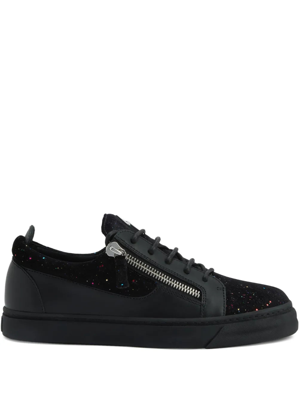 Giuseppe Zanotti Zip-Detail Glitter Low-Top Sneakers