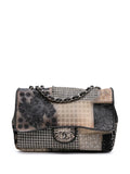 Pre-OwnedCHANEL Pre-Owned2010-2011 Jumbo PVC and Tweed Patchwork Single Flap shoulder bag