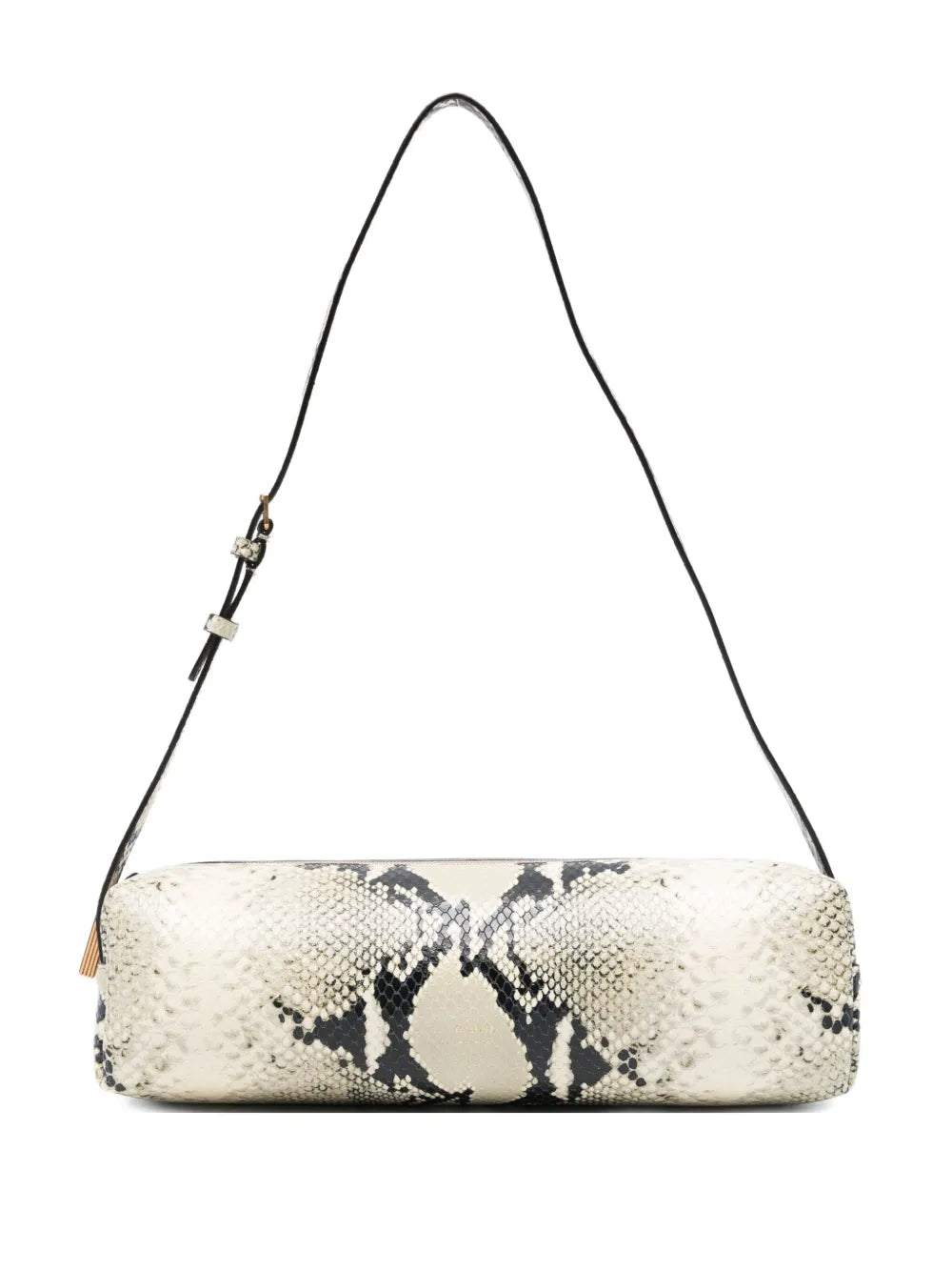 KHAITEsnakeskin cylindrical shoulder bag