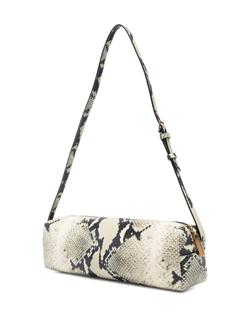 KHAITEsnakeskin cylindrical shoulder bag