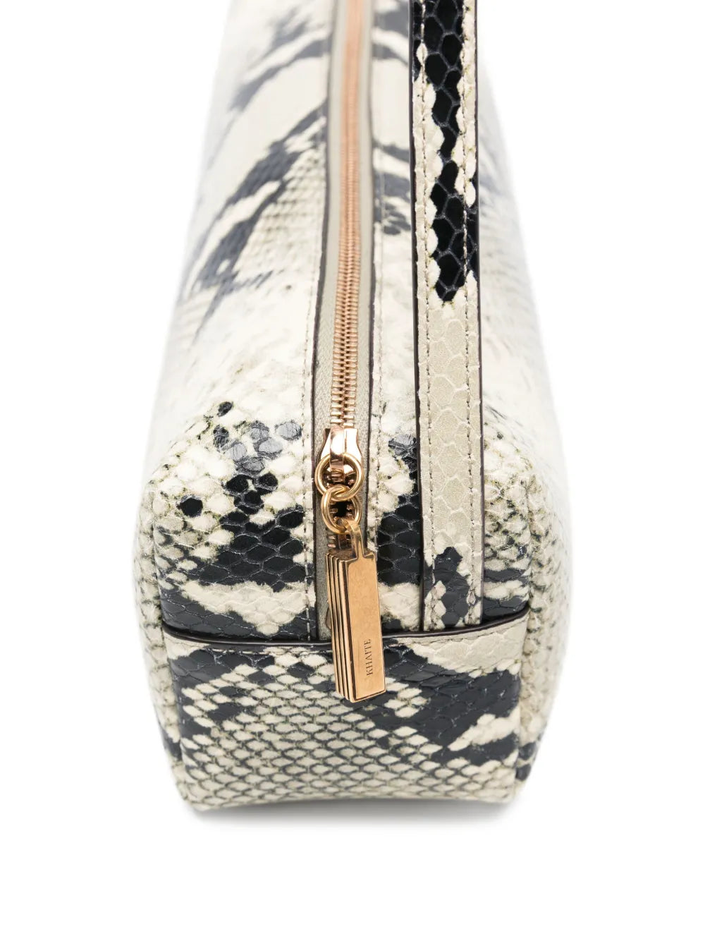 KHAITEsnakeskin cylindrical shoulder bag