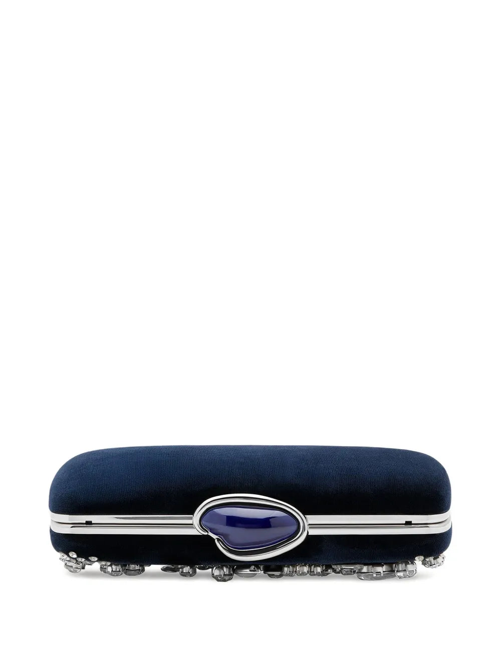 Oscar de la Rentacrystal-embellished velvet clutch bag