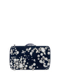 Oscar de la Rentacrystal-embellished velvet clutch bag