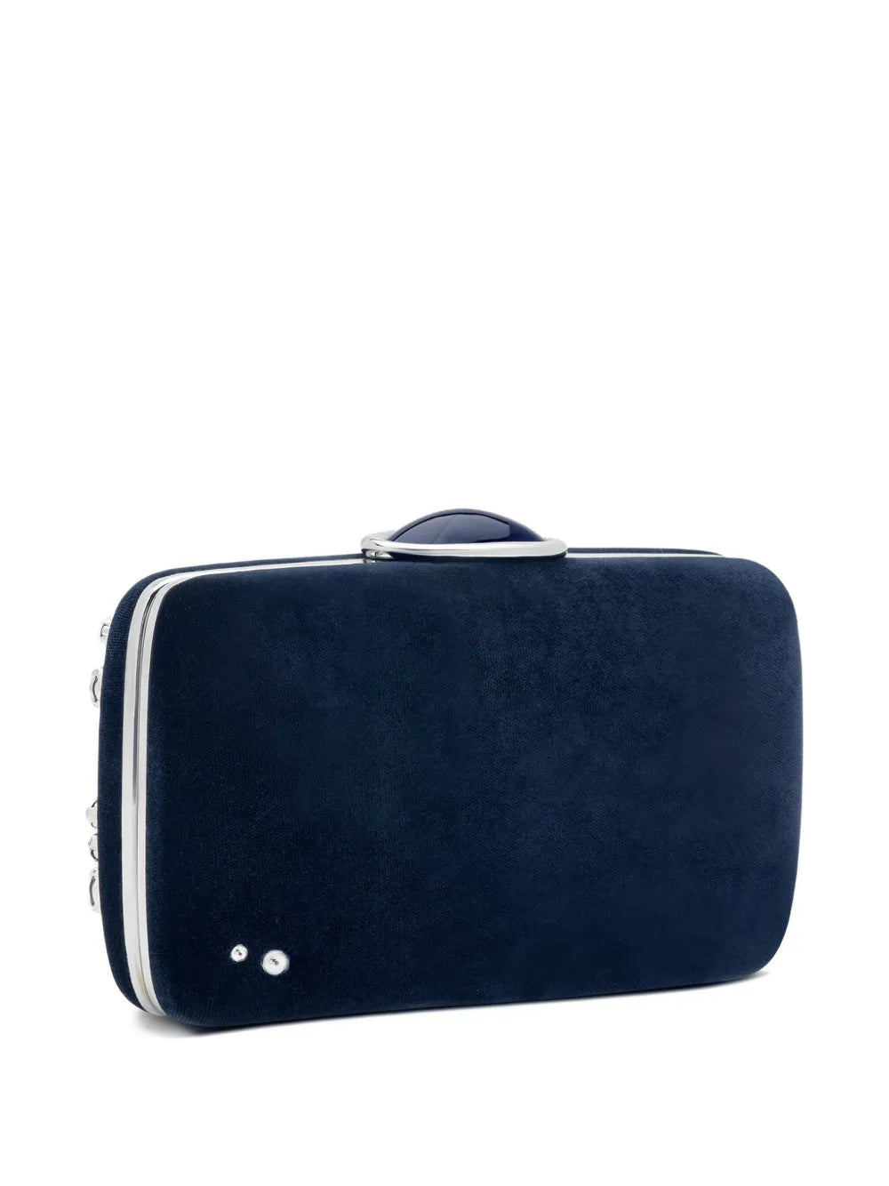Oscar de la Rentacrystal-embellished velvet clutch bag