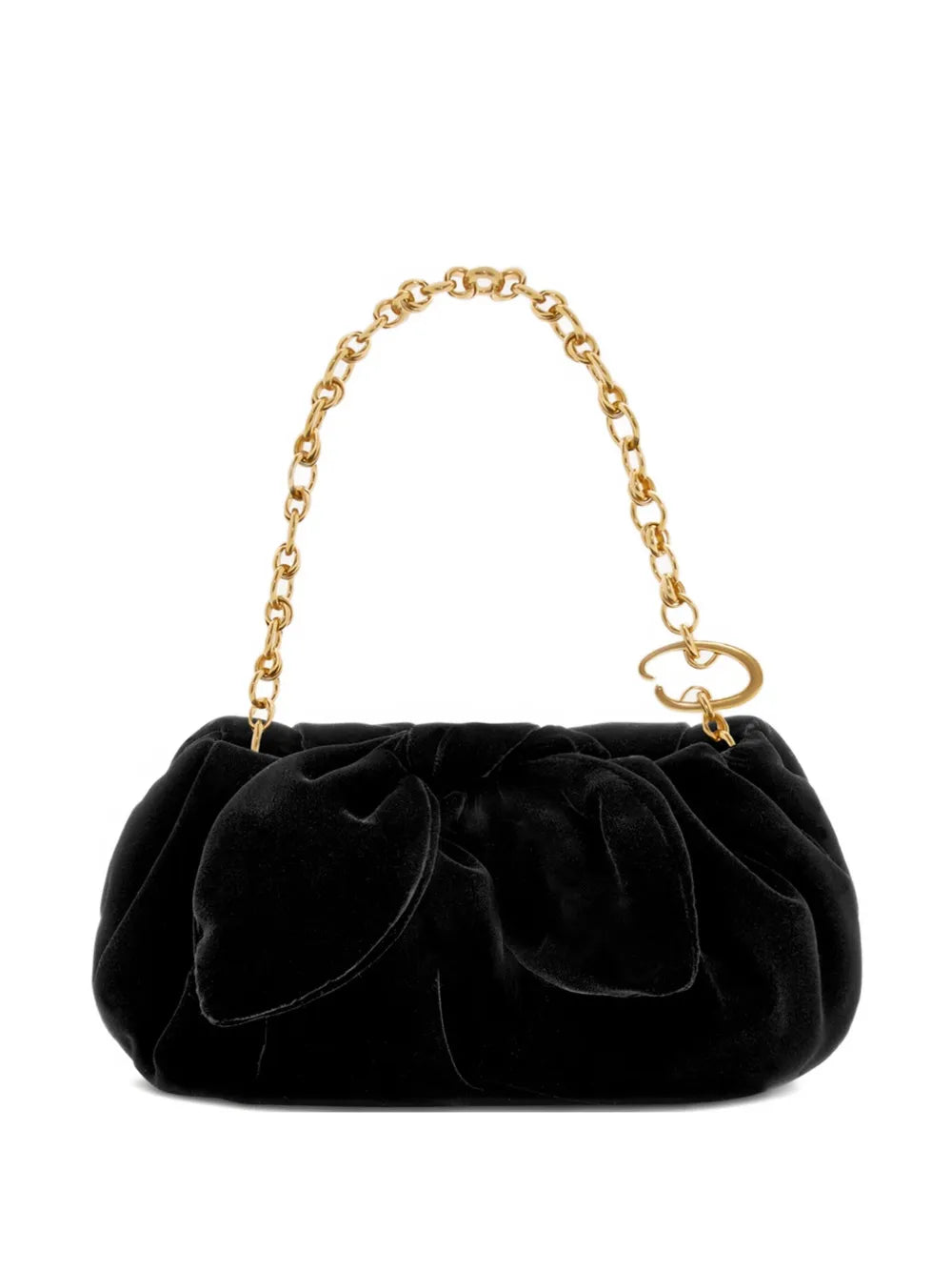 Oscar de la Rentamini Velvet Bow clutch bag
