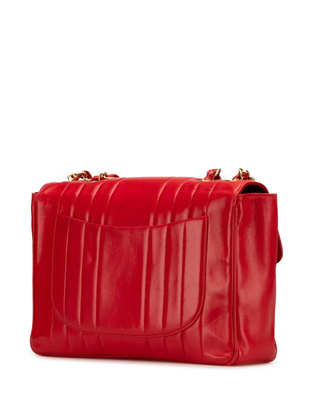 Pre-OwnedCHANEL Pre-Owned1994-1996 Jumbo XL Vertical Quilt Lambskin Single Flap shoulder bag