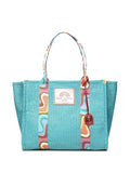 Kurt Geiger Londonembossed logo stripe tote bag