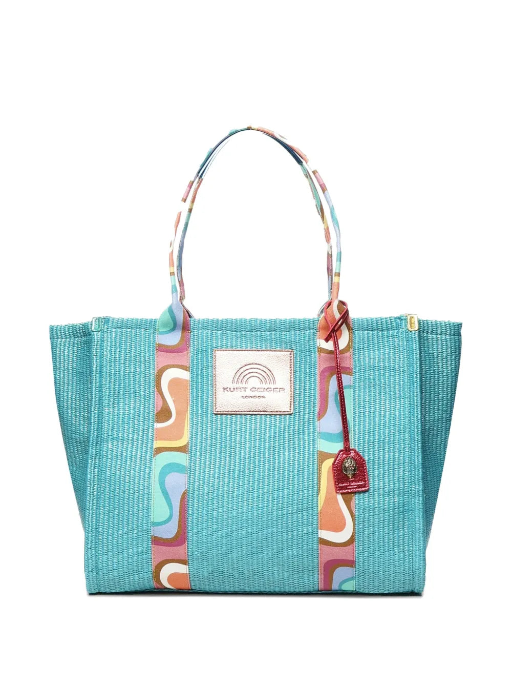 Kurt Geiger Londonembossed logo stripe tote bag