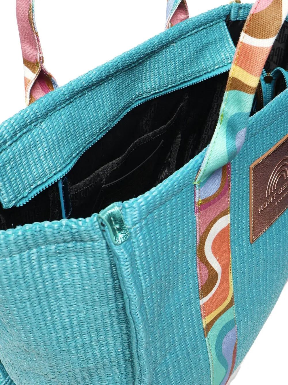 Kurt Geiger Londonembossed logo stripe tote bag