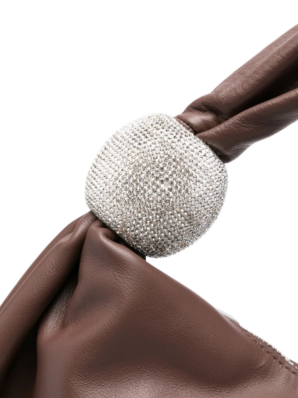 Giuseppe Di Morabitocrystal-embellished leather shoulder bag