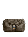 Parajumpersquilted logo-patch shoulder bag