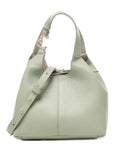 Coccinellebutton-fastening leather shoulder bag