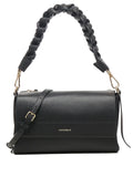 Coccinellebraided-handle leather shoulder bag