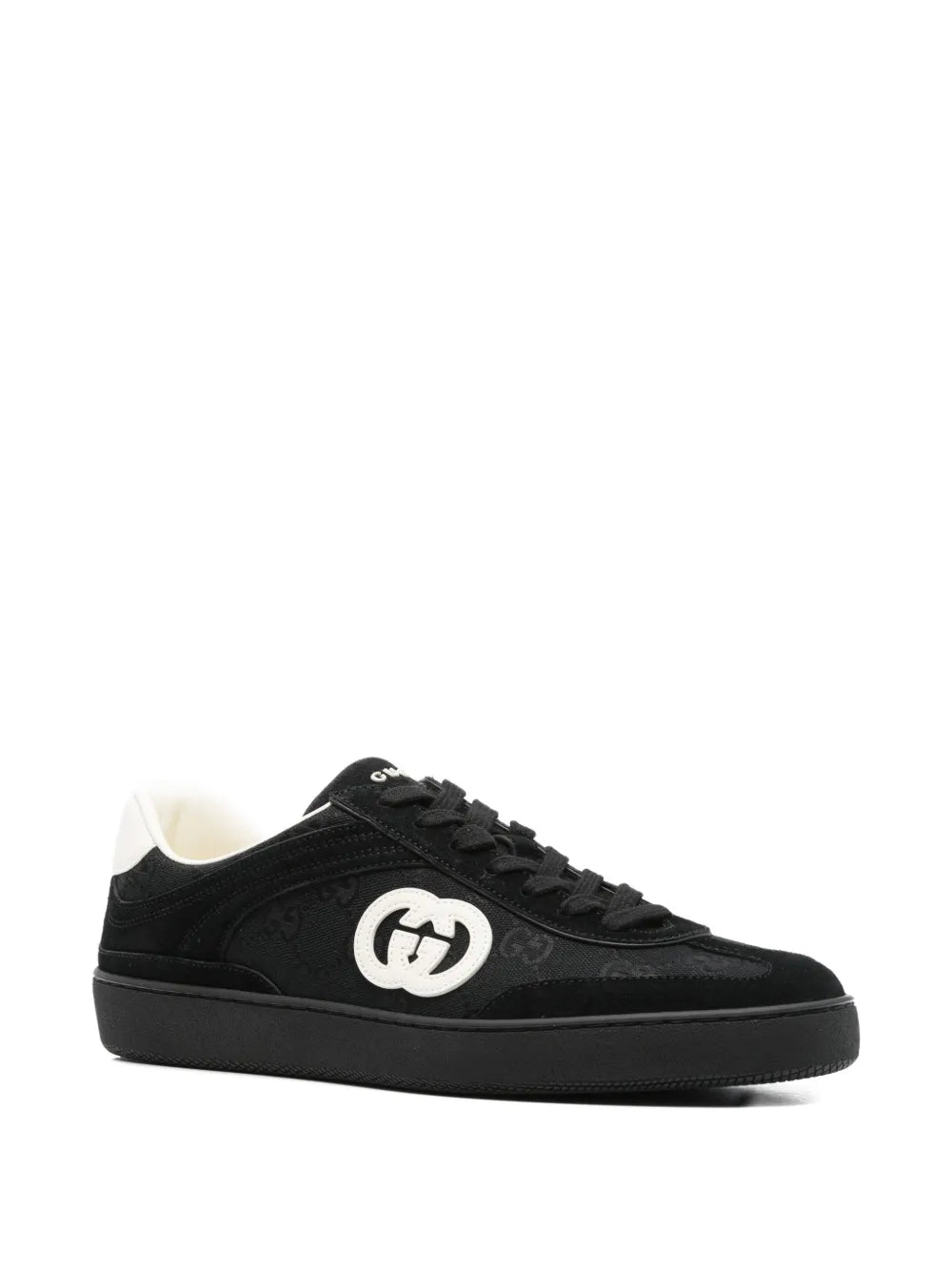 Gucci Monogram Lace-Up Sneakers