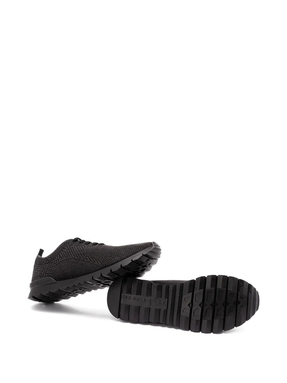 Kiton Knitted Lace-Up Sneakers