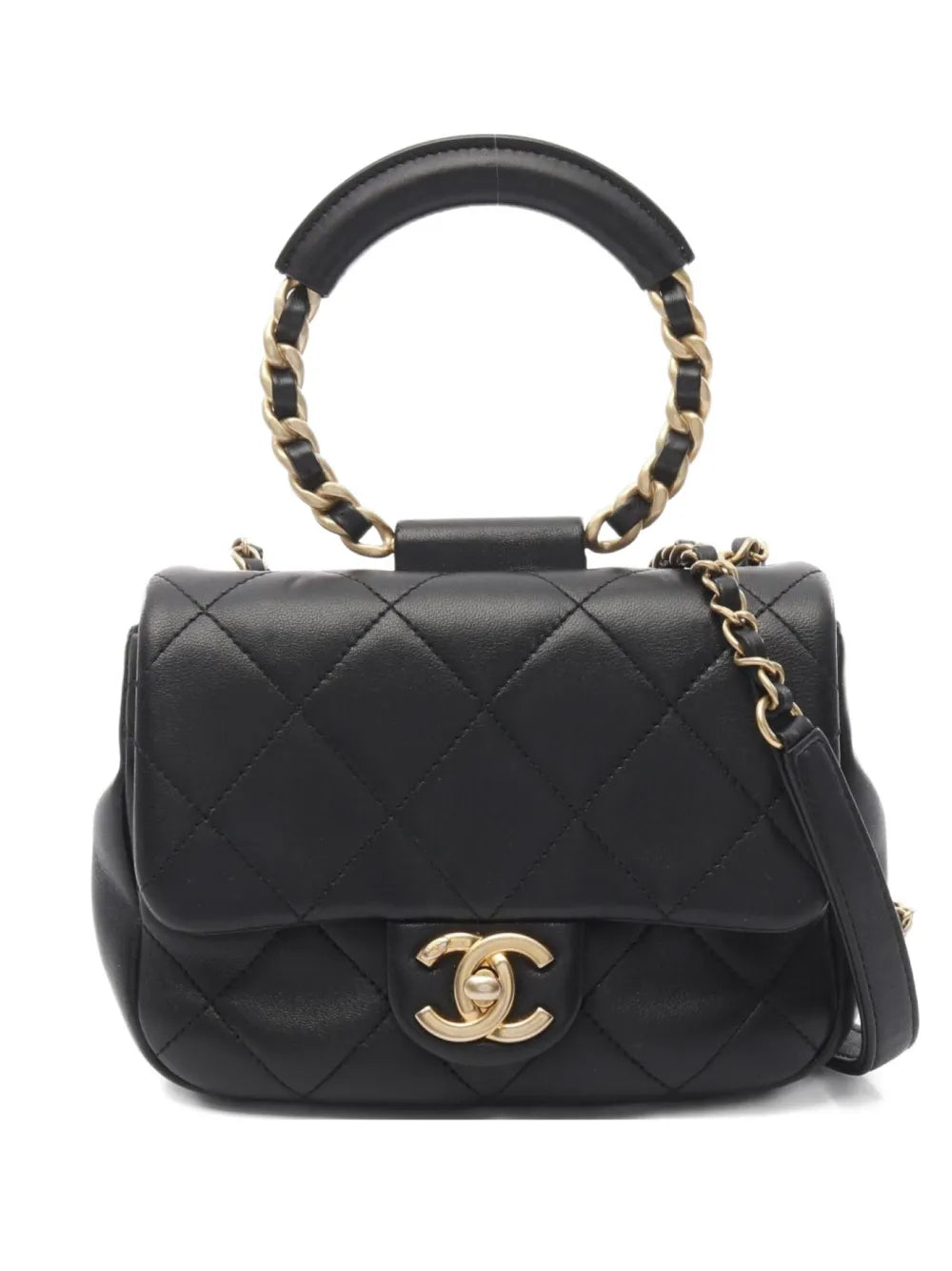 Pre-OwnedCHANEL Pre-Owned2019 quilted lambskin chain handbag