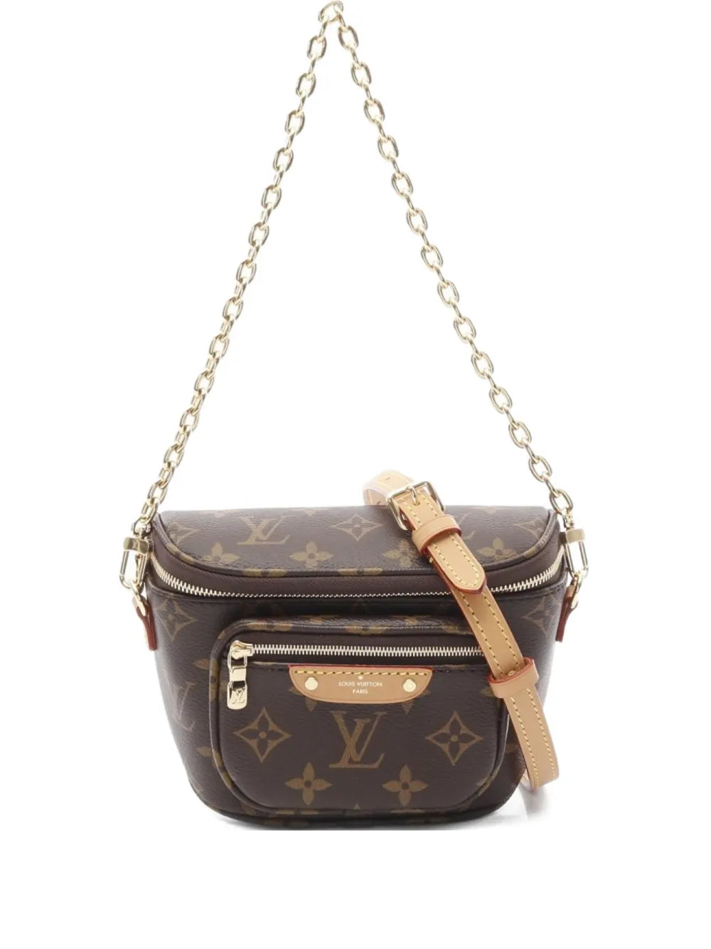 Pre-OwnedLouis Vuitton Pre-Owned2021 mini Bumbag Monogram chain two-way handbag