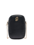 LIU JOlogo-plaque chain cross body bag