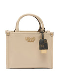 LIU JOsmall logo charm tote bag