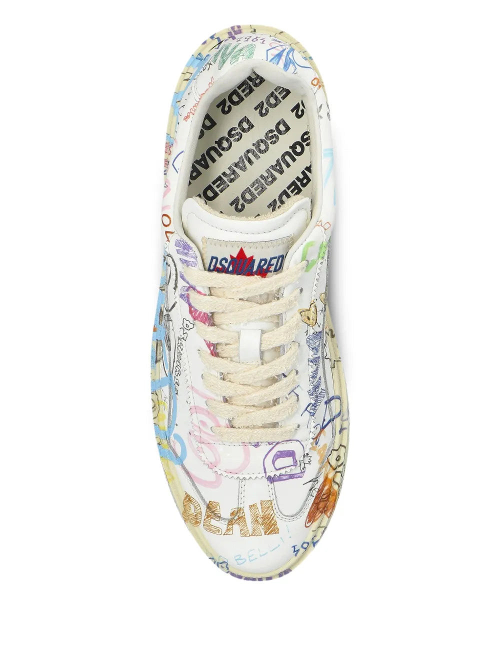 Dsquared2 Rider Printed Leather Trainers