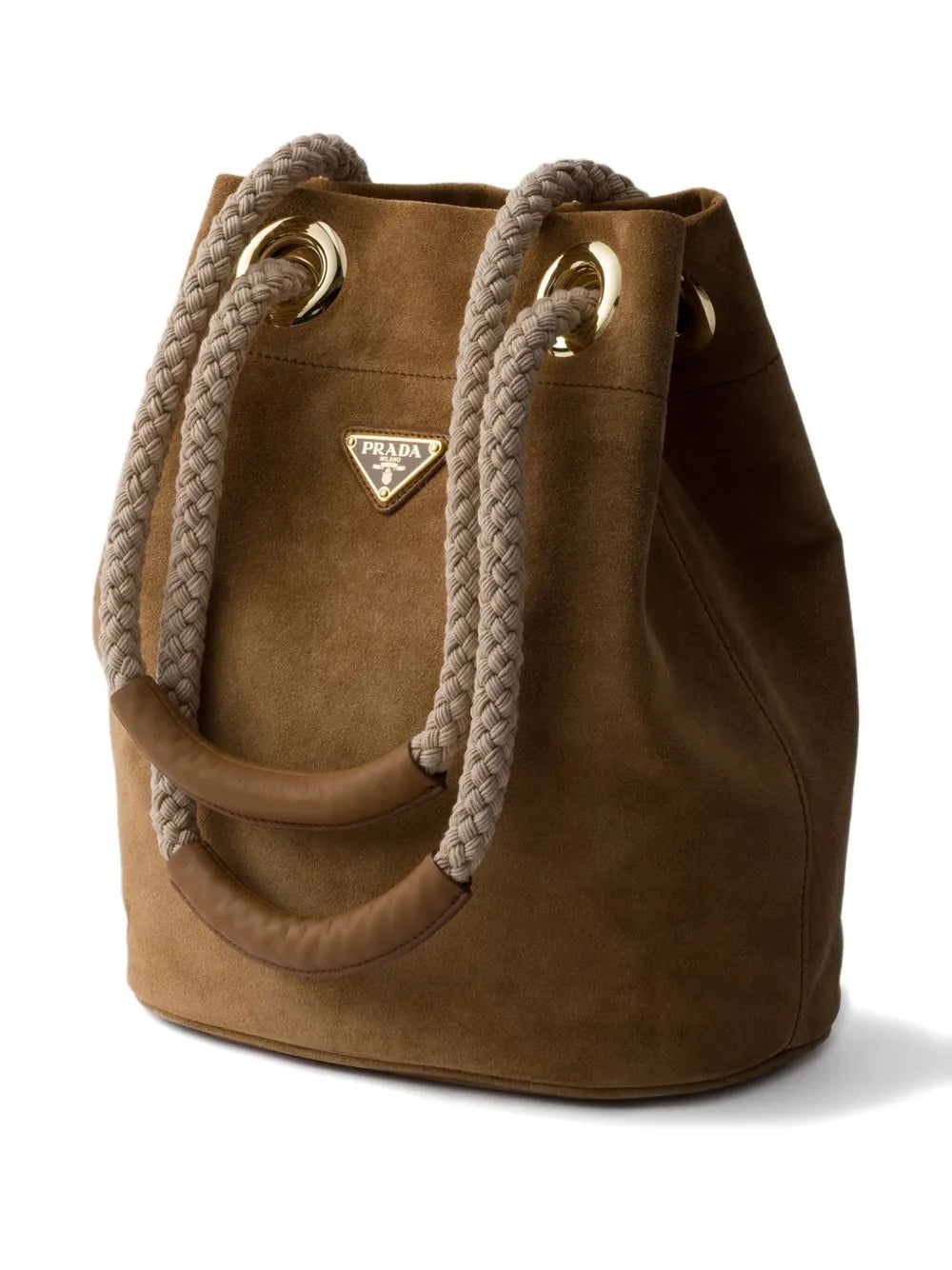 Pradamedium Mariner suede bucket bag