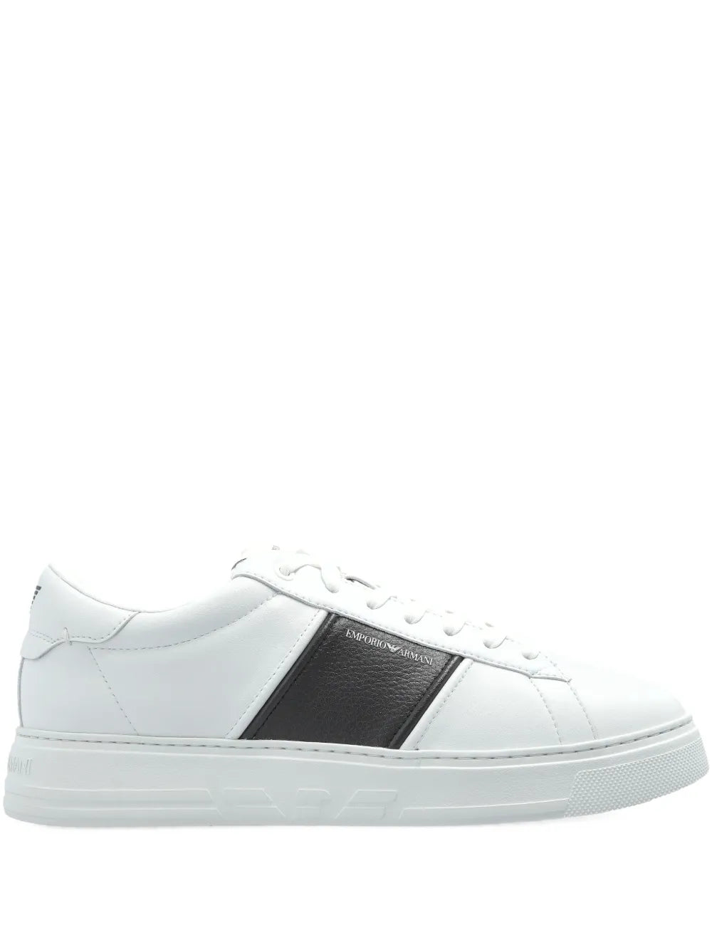 Emporio Armani Leather Panelled Sneakers