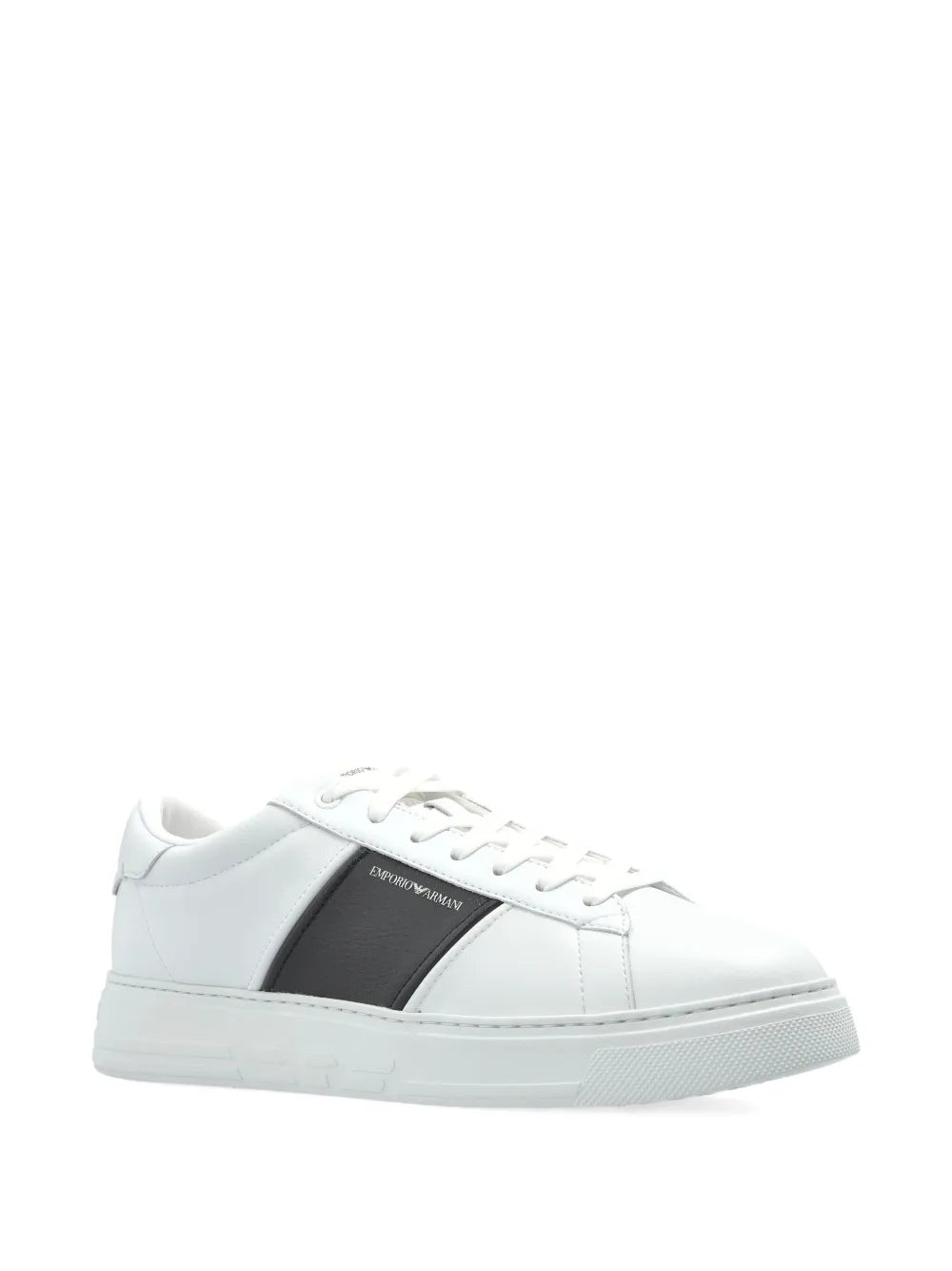 Emporio Armani Leather Panelled Sneakers