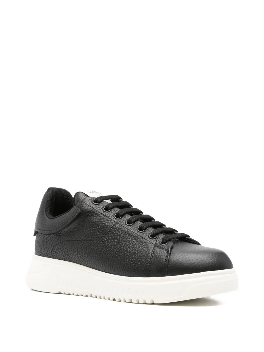 Emporio Armani Textured Leather Sneakers