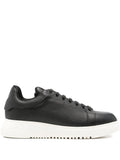 Emporio Armani Textured Leather Sneakers
