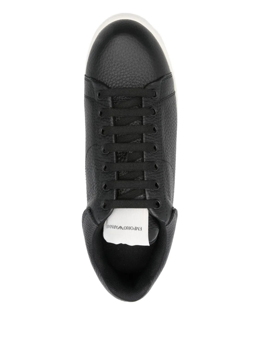 Emporio Armani Textured Leather Sneakers