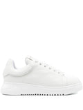 Emporio Armani Padded-Tongue Leather Sneakers