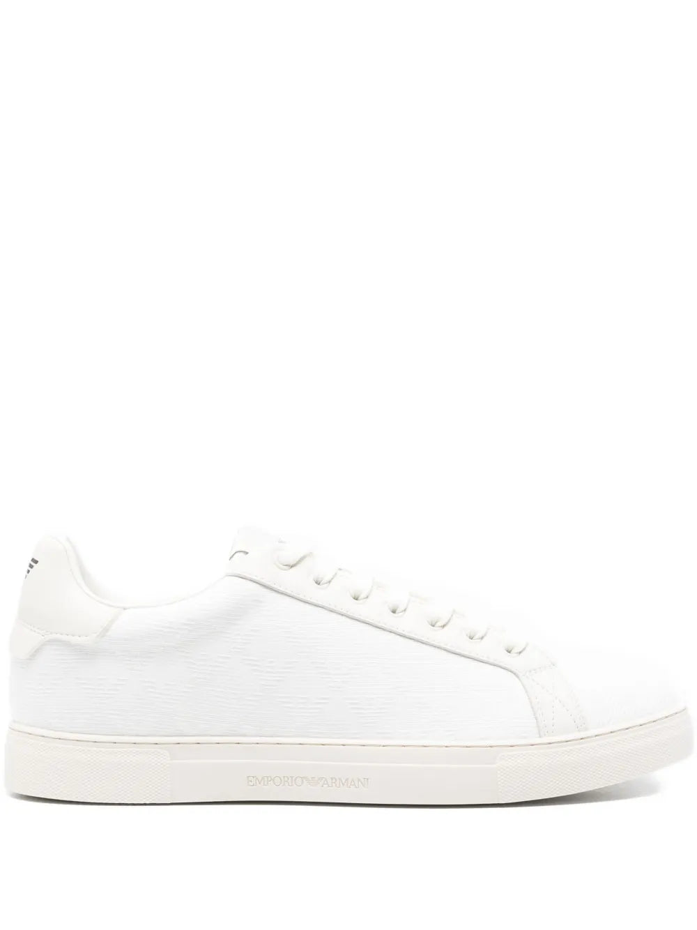 Emporio Armani Leather-Panelled Lace-Up Sneakers