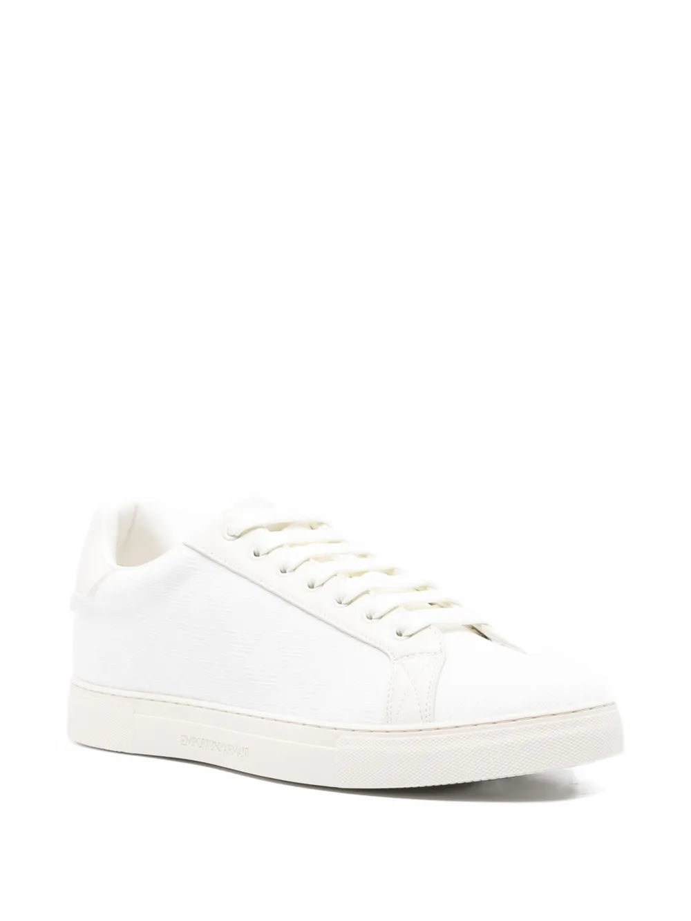 Emporio Armani Leather-Panelled Lace-Up Sneakers