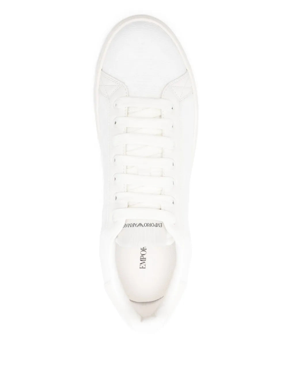 Emporio Armani Leather-Panelled Lace-Up Sneakers