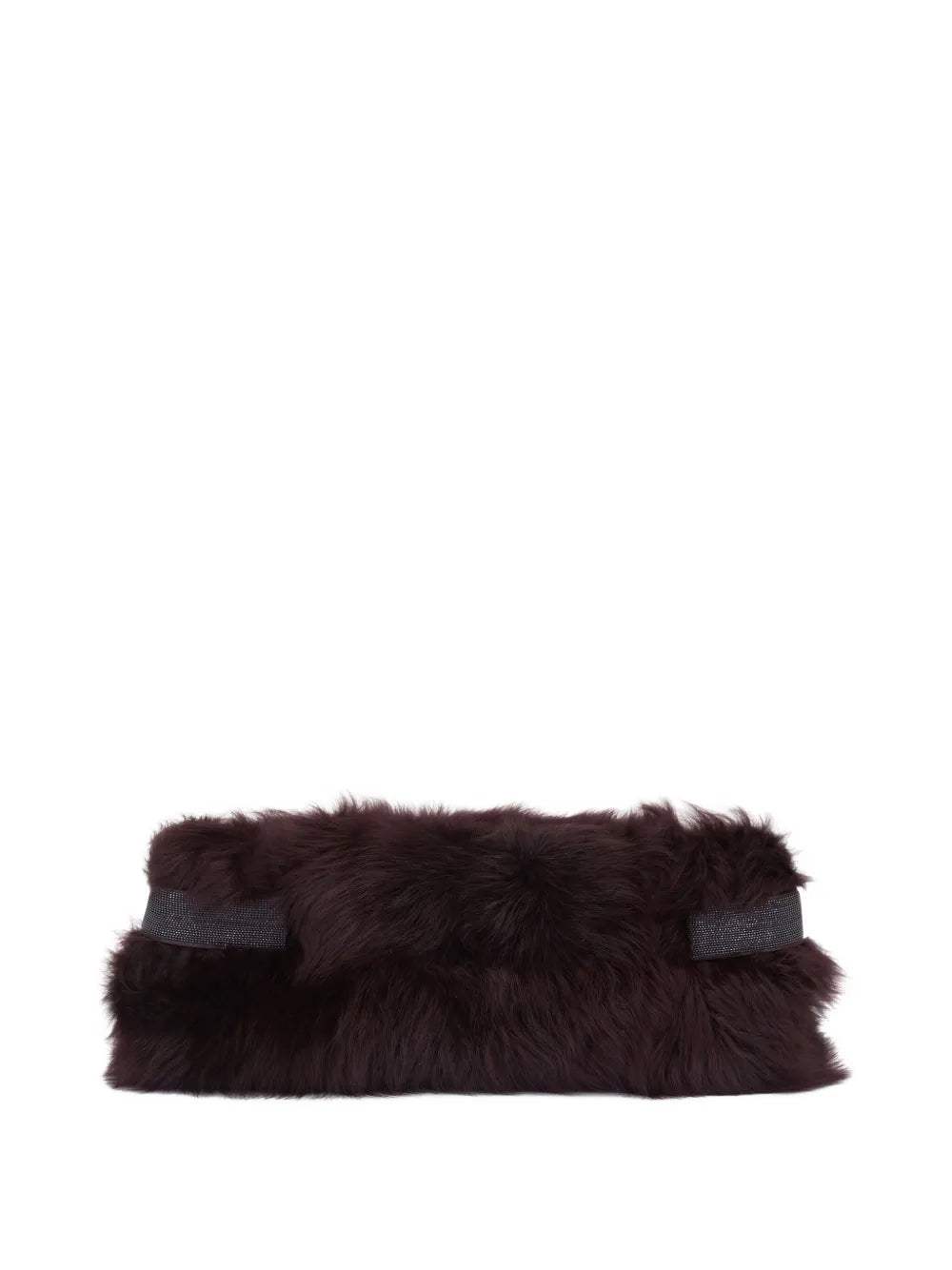 Brunello Cucinellishearling-trimmed clutch bag