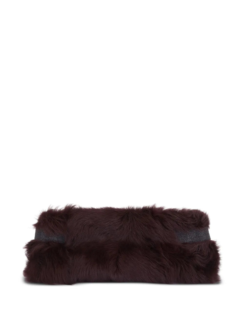 Brunello Cucinellishearling-trimmed clutch bag